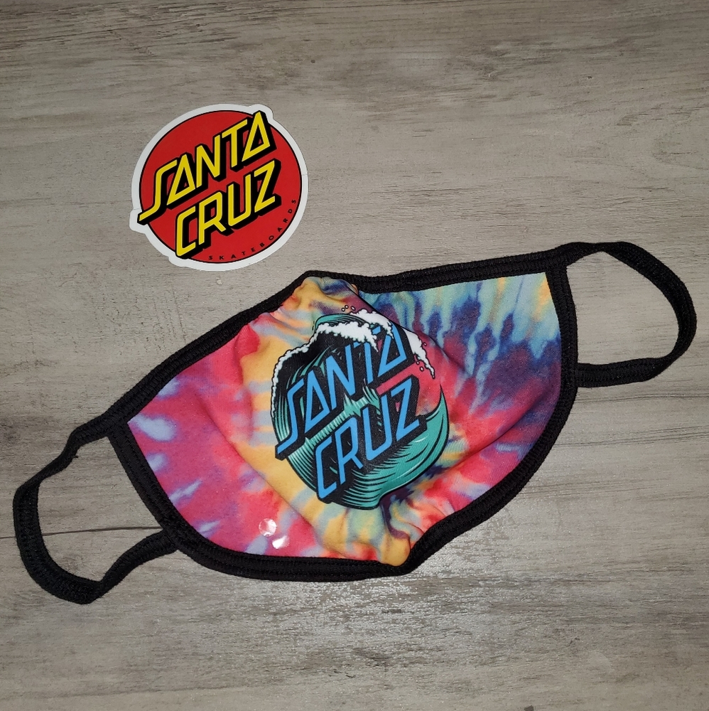 New Santa Cruz tie dye face mask cross posted FB